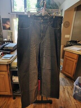 Old Navy Two-Tone Black Wide-Leg Jeans